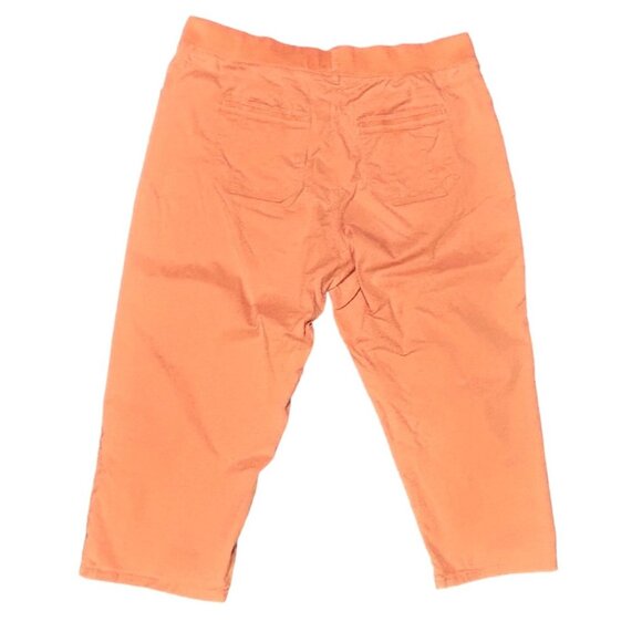 Lee brand 18 Regular womens peach orange cotton spandex cropped cargo pants pock - Picture 5 of 5